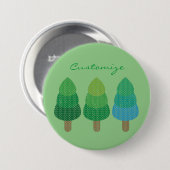 Grüne Wälder Bäume Thunder_Cove Button (Vorne & Hinten)