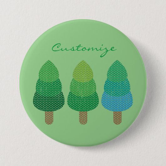 Grüne Wälder Bäume Thunder_Cove Button (Vorderseite)