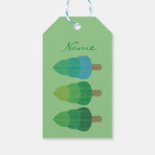 Grüne Wälder Bäume Thunder_Cove Geschenkanhänger (Rückseite)