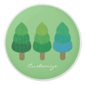 Grüne Wälder Bäume Thunder_Cove Keramikknauf (Vorderseite)