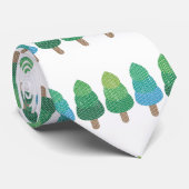 Grüne Wälder Bäume Thunder_Cove Krawatte (Gerollt)