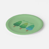 Grüne Wälder Bäume Thunder_Cove Pappteller (Schrägansicht)
