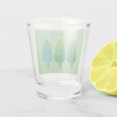 Grüne Wälder Bäume Thunder_Cove Schnapsglas (Rückseite)