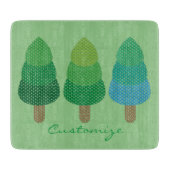 Grüne Wälder Bäume Thunder_Cove  Schneidebrett (Vorderseite)