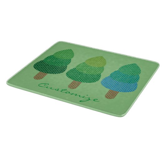 Grüne Wälder Bäume Thunder_Cove  Schneidebrett (Ecke)