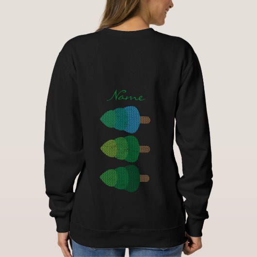 Grüne Wälder Bäume Thunder_Cove Sweatshirt (Rückseite)