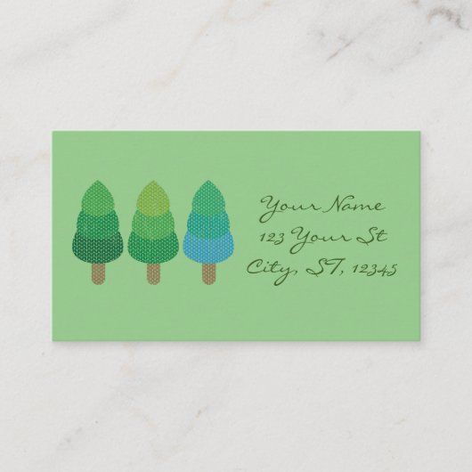 Grüne Wälder Bäume Thunder_Cove Visitenkarte (Vorderseite)