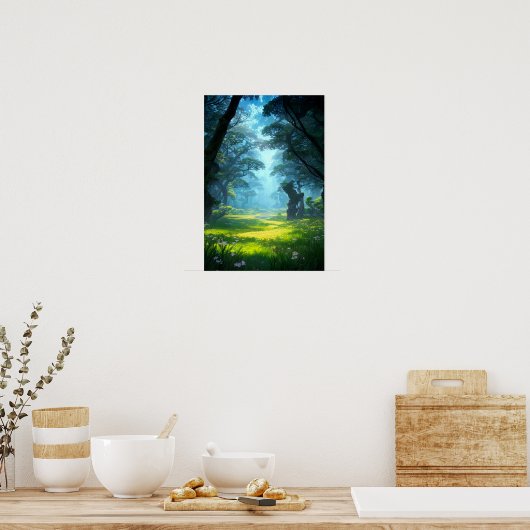 Grüne Wälder des Mysteriums Poster (Küche)