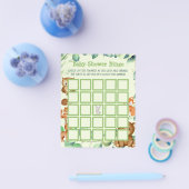 Grüne Waldlandschaft Eucalyptus Baby Shower Bingo Flyer (Einzeln)