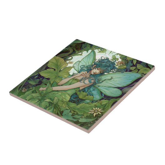 Grüne Waldlandschaft Faiasy Art Fliese (Seite)