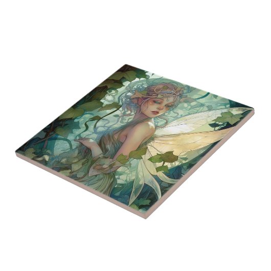 Grüne Waldlandschaft Faiasy Art Fliese (Seite)