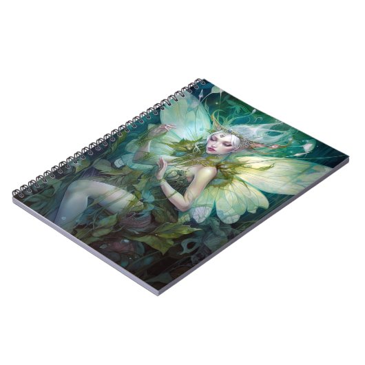 Grüne Waldlandschaft Faiasy Art Notizblock (Linke Seite)