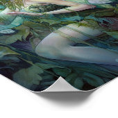 Grüne Waldlandschaft Faiasy Art Poster (Ecke)