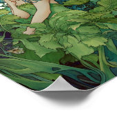 Grüne Waldlandschaft Faiasy Art Poster (Ecke)