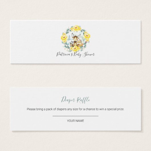 Grüne Waldlandschaft Kinderdusche Windelwindelwind (Vorne & Hinten)