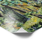 Grüne Waldmalerei Fotodruck (Ecke)