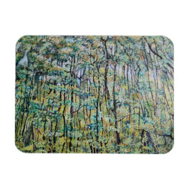 Grüne Waldmalerei Magnet