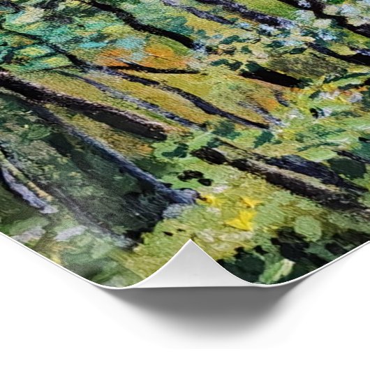 Grüne Waldmalerei Poster (Ecke)