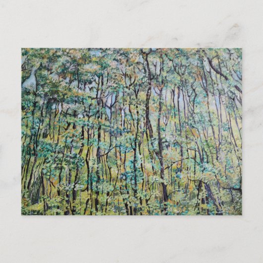 Grüne Waldmalerei Postkarte (Vorderseite)