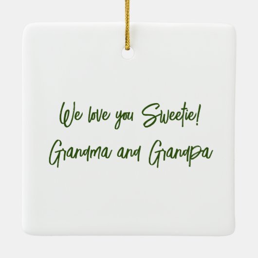 Grüne Waldmühle mit Blume Keramikornament (Rückseite)