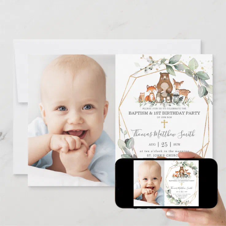 Ersten Geburtstag Caketopper Bär Otter Waldtiere Babyparty