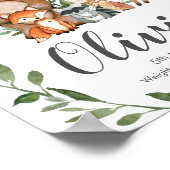 Grüne Waldtiere Tiere Geburtsstat Wand Kunst (Ecke)