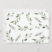 Grüne Waldtiere Wild ONE 1. Geburtstag Einladung (Rückseite)