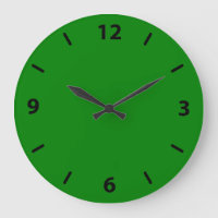 Grüne Wall-Uhr mit schwarzen Zahlen