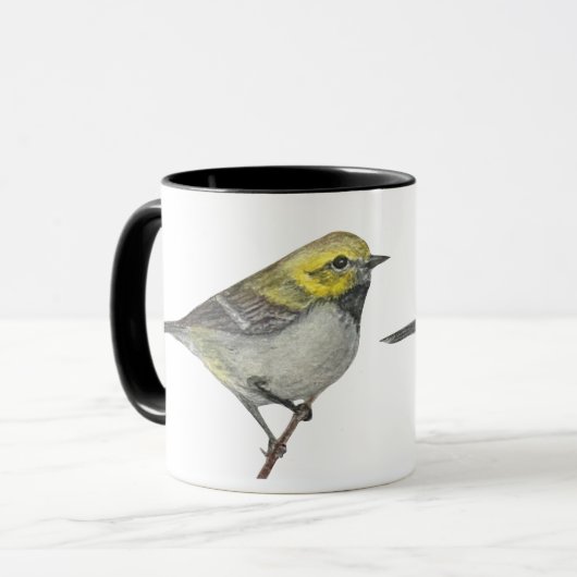 Grüne Warbler-Tasse Tasse (Vorderseite Links)