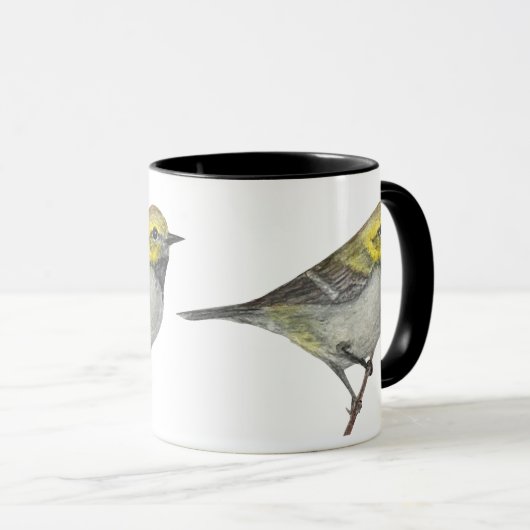 Grüne Warbler-Tasse Tasse (VorderseiteRechts)