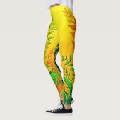Grüne, warme Glow Kunst Leggings (Links)