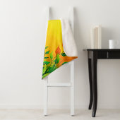 Grüne, warme Glow Kunst Sherpadecke (Beispiel)