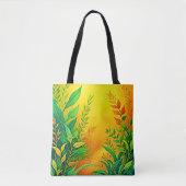 Grüne, warme Glow Kunst Tasche (Vorderseite)