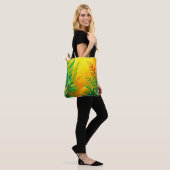 Grüne, warme Glow Kunst Tasche (Am Model)