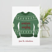 Grüne Wärme wünscht hässliche Weihnachten (Stehend Vorderseite)