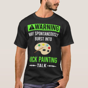 Grüne Warn-Felsmalerei-Steine T-Shirt