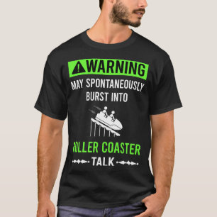 Grüne Warnung Achterbahn Rollercoaster T-Shirt
