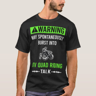 Grüne Warnung ATV Quadfahren T-Shirt