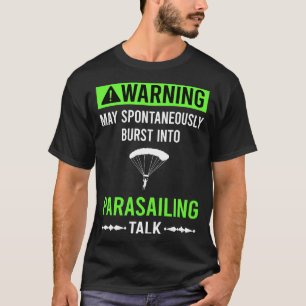 Grüne Warnung Parasailing Parascending Parakiting T-Shirt