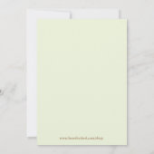 Grüne Wäscheleine-Babyparty Einladung (Rückseite)