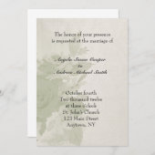 Grüne Wasserfarbe Blumeneinladung Einladung (Vorne/Hinten)