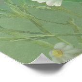 Grüne Wasserfarbe Daisy Blume Poster (Ecke)