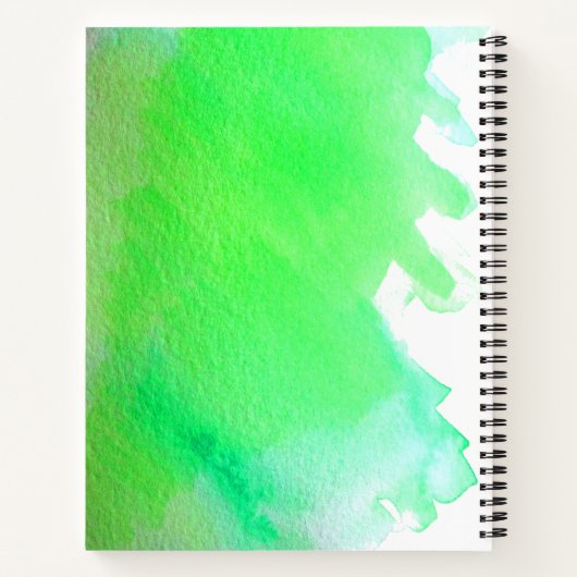 Grüne Wasserfarbe - das kreative Lebensangebot Notizblock (Rückseite)