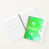 Grüne Wasserfarbe - das kreative Lebensangebot Notizblock (Innenseite)