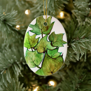 Grüne Wasserfarbe der Natur Keramik Ornament