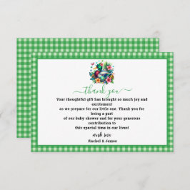 Grüne Wasserfarbe Ein Lucky Duck Boy 1. Geburtstag Dankeskarte