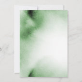 Grüne Wasserfarbe | Einladung zur Grünen Hochzeit (Rückseite)
