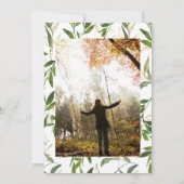 Grüne Wasserfarbe Feier des Lebens Einladung (Rückseite)