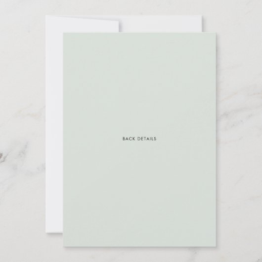 Grüne Wasserfarbe Frühlingswald Bridal Luncheon Einladung (Rückseite)