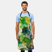Grüne Wasserfarbe Fusion Schürze (Getragen)